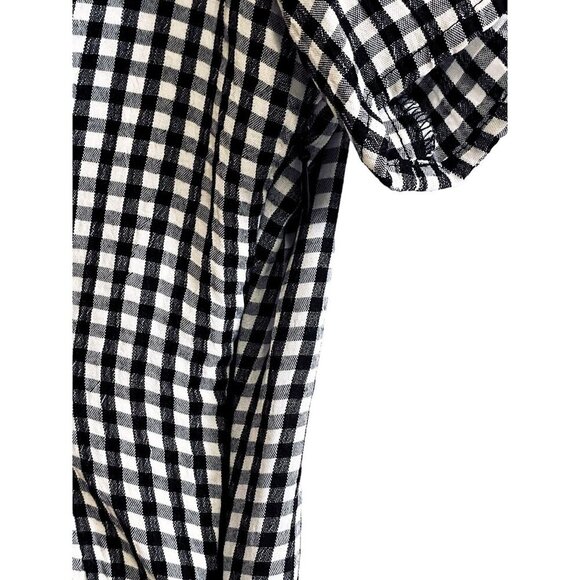 Solid & Striped Gingham Daisy Cut-out Dress Size L, New, Black/White - Picture 11 of 16